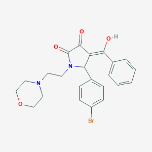 molecular formula C23H23BrN2O4 B418085 4-benzoyl-5-(4-bromophenyl)-3-hydroxy-1-[2-(4-morpholinyl)ethyl]-1,5-dihydro-2H-pyrrol-2-one 