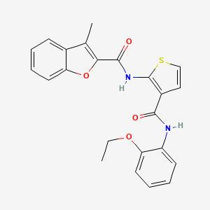 molecular formula C23H20N2O4S B4180856 N-(3-{[(2-ethoxyphenyl)amino]carbonyl}-2-thienyl)-3-methyl-1-benzofuran-2-carboxamide 