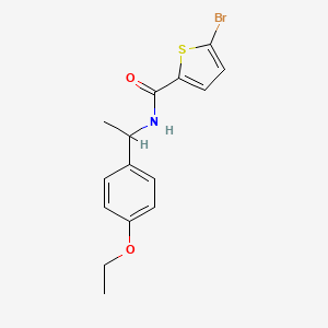molecular formula C15H16BrNO2S B4180870 5-bromo-N-[1-(4-ethoxyphenyl)ethyl]-2-thiophenecarboxamide 