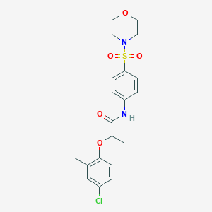 molecular formula C20H23ClN2O5S B4180883 2-(4-chloro-2-methylphenoxy)-N-[4-(4-morpholinylsulfonyl)phenyl]propanamide 