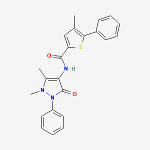 molecular formula C23H21N3O2S B4180905 N-(1,5-dimethyl-3-oxo-2-phenyl-2,3-dihydro-1H-pyrazol-4-yl)-4-methyl-5-phenyl-2-thiophenecarboxamide 