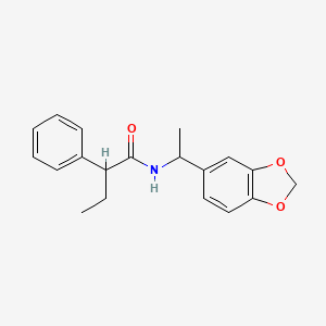 molecular formula C19H21NO3 B4180920 N-[1-(1,3-benzodioxol-5-yl)ethyl]-2-phenylbutanamide 