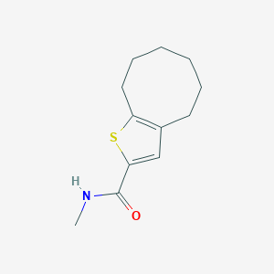 molecular formula C12H17NOS B4180938 N-methyl-4,5,6,7,8,9-hexahydrocycloocta[b]thiophene-2-carboxamide 