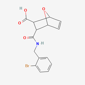 molecular formula C15H14BrNO4 B4180945 3-{[(2-bromobenzyl)amino]carbonyl}-7-oxabicyclo[2.2.1]hept-5-ene-2-carboxylic acid 