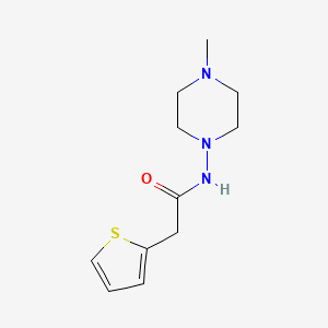 molecular formula C11H17N3OS B4180954 N-(4-methyl-1-piperazinyl)-2-(2-thienyl)acetamide 
