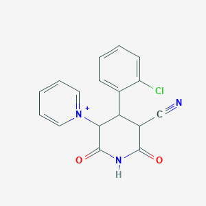 1-[4-(2-Chlorophenyl)-5-cyano-2,6-dioxo-3-piperidyl]pyridinium