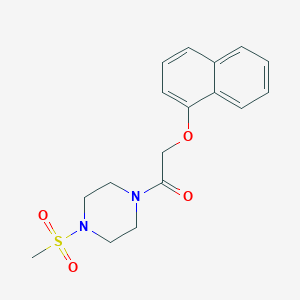 molecular formula C17H20N2O4S B4181026 1-(methylsulfonyl)-4-[(1-naphthyloxy)acetyl]piperazine 