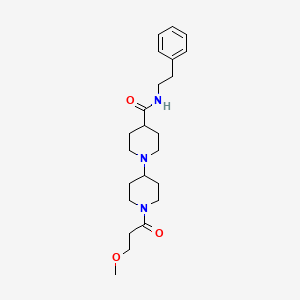 molecular formula C23H35N3O3 B4181051 1'-(3-methoxypropanoyl)-N-(2-phenylethyl)-1,4'-bipiperidine-4-carboxamide 