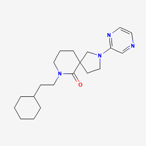 molecular formula C20H30N4O B4181059 7-(2-cyclohexylethyl)-2-(2-pyrazinyl)-2,7-diazaspiro[4.5]decan-6-one 