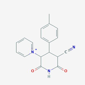 molecular formula C18H16N3O2+ B418106 1-[5-Cyano-4-(4-methylphenyl)-2,6-dioxo-3-piperidinyl]pyridinium 