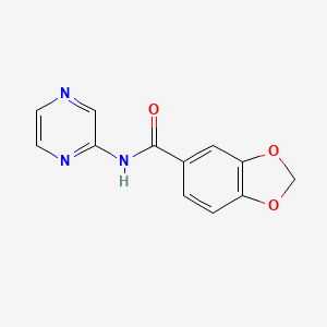 molecular formula C12H9N3O3 B4181099 N-2-pyrazinyl-1,3-benzodioxole-5-carboxamide 