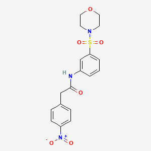 molecular formula C18H19N3O6S B4181115 N-[3-(4-morpholinylsulfonyl)phenyl]-2-(4-nitrophenyl)acetamide 