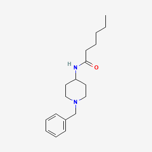 molecular formula C18H28N2O B4181123 N-(1-benzyl-4-piperidinyl)hexanamide 