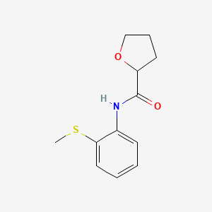 molecular formula C12H15NO2S B4181148 N-[2-(methylthio)phenyl]tetrahydro-2-furancarboxamide 