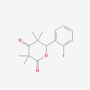 molecular formula C15H17IO3 B418115 6-(2-Iodophenyl)-3,3,5,5-tetramethyldihydro-2H-pyran-2,4(3H)-dione 