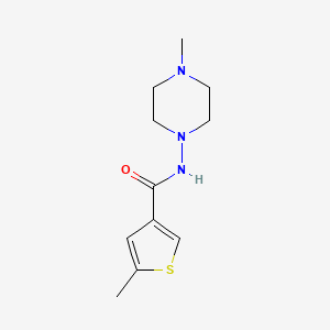 molecular formula C11H17N3OS B4181178 5-methyl-N-(4-methyl-1-piperazinyl)-3-thiophenecarboxamide 