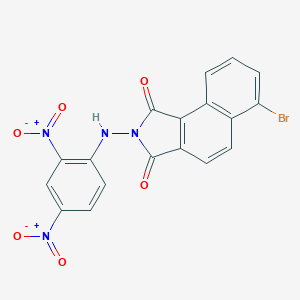 molecular formula C18H9BrN4O6 B418118 2-{2,4-bisnitroanilino}-6-bromo-1H-benzo[e]isoindole-1,3(2H)-dione 