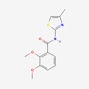 molecular formula C13H14N2O3S B4181198 2,3-dimethoxy-N-(4-methyl-1,3-thiazol-2-yl)benzamide 
