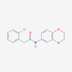 2-(2-chlorophenyl)-N-(2,3-dihydro-1,4-benzodioxin-6-yl)acetamide
