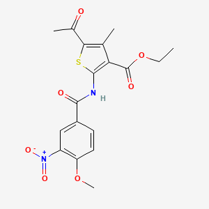 ethyl 5-acetyl-2-[(4-methoxy-3-nitrobenzoyl)amino]-4-methyl-3-thiophenecarboxylate