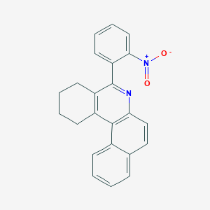 molecular formula C23H18N2O2 B418123 5-(2-Nitro-phenyl)-1,2,3,4-tetrahydro-benzo[a]phenanthridine 