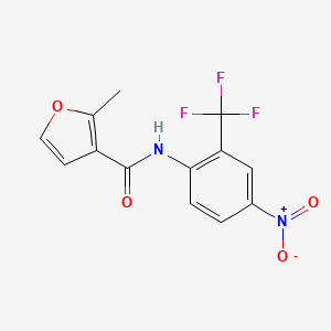 molecular formula C13H9F3N2O4 B4181234 2-methyl-N-[4-nitro-2-(trifluoromethyl)phenyl]-3-furamide 