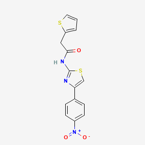 N-[4-(4-nitrophenyl)-1,3-thiazol-2-yl]-2-(2-thienyl)acetamide