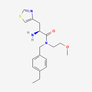 molecular formula C18H25N3O2S B4181263 N~1~-(4-ethylbenzyl)-N~1~-(2-methoxyethyl)-3-(1,3-thiazol-4-yl)-L-alaninamide hydrochloride 