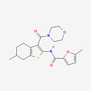 molecular formula C20H24N2O4S B4181276 5-methyl-N-[6-methyl-3-(4-morpholinylcarbonyl)-4,5,6,7-tetrahydro-1-benzothien-2-yl]-2-furamide 