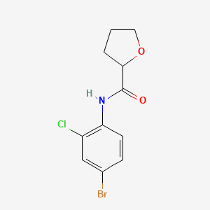 molecular formula C11H11BrClNO2 B4181279 N-(4-bromo-2-chlorophenyl)tetrahydro-2-furancarboxamide 