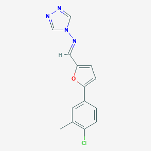 N-{[5-(4-chloro-3-methylphenyl)-2-furyl]methylene}-N-(4H-1,2,4-triazol-4-yl)amine