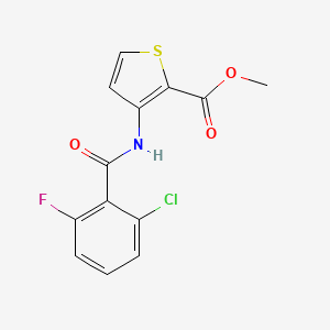 molecular formula C13H9ClFNO3S B4181289 methyl 3-[(2-chloro-6-fluorobenzoyl)amino]-2-thiophenecarboxylate 