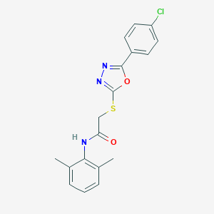 2-{[5-(4-chlorophenyl)-1,3,4-oxadiazol-2-yl]sulfanyl}-N-(2,6-dimethylphenyl)acetamide