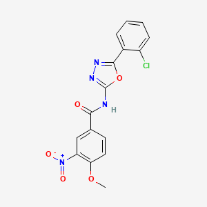 molecular formula C16H11ClN4O5 B4181304 N-[5-(2-chlorophenyl)-1,3,4-oxadiazol-2-yl]-4-methoxy-3-nitrobenzamide 