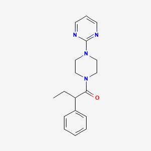 molecular formula C18H22N4O B4181309 2-[4-(2-phenylbutanoyl)-1-piperazinyl]pyrimidine 
