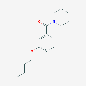 molecular formula C17H25NO2 B4181328 1-(3-butoxybenzoyl)-2-methylpiperidine 