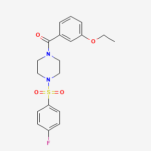 molecular formula C19H21FN2O4S B4181342 1-(3-ethoxybenzoyl)-4-[(4-fluorophenyl)sulfonyl]piperazine 