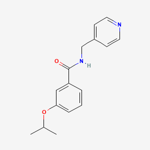molecular formula C16H18N2O2 B4181350 3-isopropoxy-N-(4-pyridinylmethyl)benzamide 