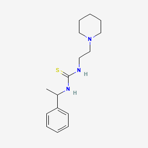 molecular formula C16H25N3S B4181418 N-(1-phenylethyl)-N'-[2-(1-piperidinyl)ethyl]thiourea 