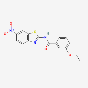 molecular formula C16H13N3O4S B4181433 3-ethoxy-N-(6-nitro-1,3-benzothiazol-2-yl)benzamide 