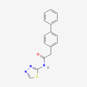 molecular formula C16H13N3OS B4181444 2-(4-biphenylyl)-N-1,3,4-thiadiazol-2-ylacetamide 