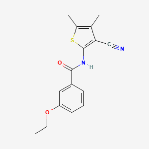 molecular formula C16H16N2O2S B4181451 N-(3-cyano-4,5-dimethyl-2-thienyl)-3-ethoxybenzamide 