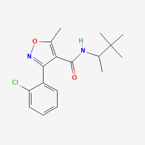 molecular formula C17H21ClN2O2 B4181474 3-(2-chlorophenyl)-5-methyl-N-(1,2,2-trimethylpropyl)-4-isoxazolecarboxamide 