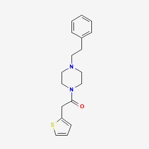 molecular formula C18H22N2OS B4181476 1-(2-phenylethyl)-4-(2-thienylacetyl)piperazine 