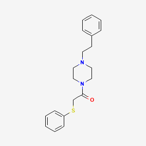 molecular formula C20H24N2OS B4181482 1-(2-phenylethyl)-4-[(phenylthio)acetyl]piperazine 