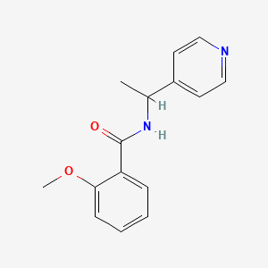 2-methoxy-N-[1-(4-pyridinyl)ethyl]benzamide