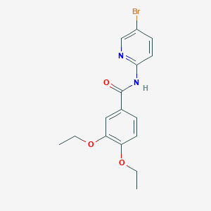 molecular formula C16H17BrN2O3 B4181524 N-(5-bromo-2-pyridinyl)-3,4-diethoxybenzamide 