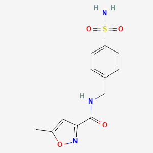 molecular formula C12H13N3O4S B4181530 N-[4-(aminosulfonyl)benzyl]-5-methyl-3-isoxazolecarboxamide 