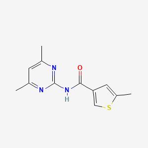 molecular formula C12H13N3OS B4181542 N-(4,6-dimethyl-2-pyrimidinyl)-5-methyl-3-thiophenecarboxamide 