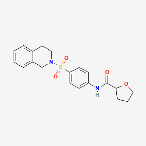 molecular formula C20H22N2O4S B4181545 N-[4-(3,4-dihydro-2(1H)-isoquinolinylsulfonyl)phenyl]tetrahydro-2-furancarboxamide 